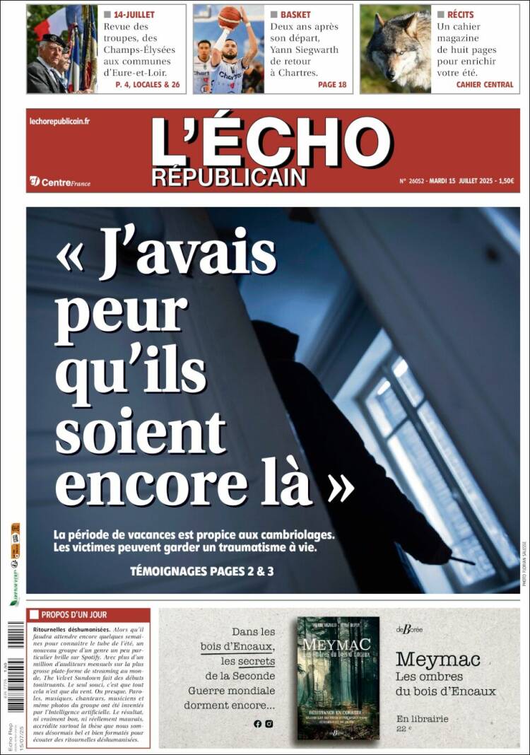Portada de L'Echo Républicain (France)