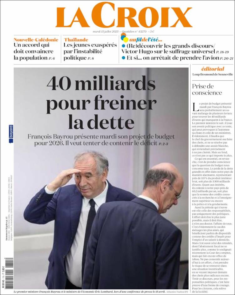 Portada de La Croix (France)