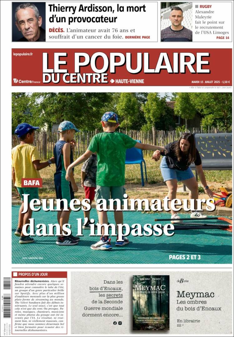 Portada de Le Populaire du Centre (France)