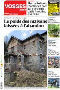 Portada de Vosges Matin (Francia)