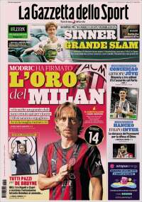 Portada de La Gazzetta dello Sport (Italia)