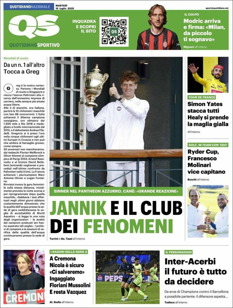 Portada de Quotidiano Sportivo (Italy)