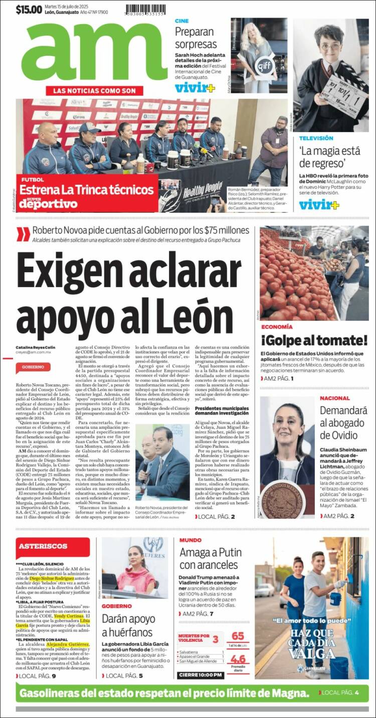 Portada de Al Día A.M. (México)