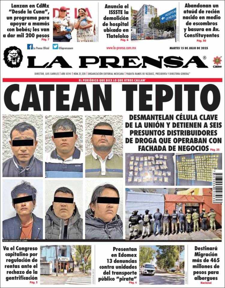 Portada de La Prensa (México)