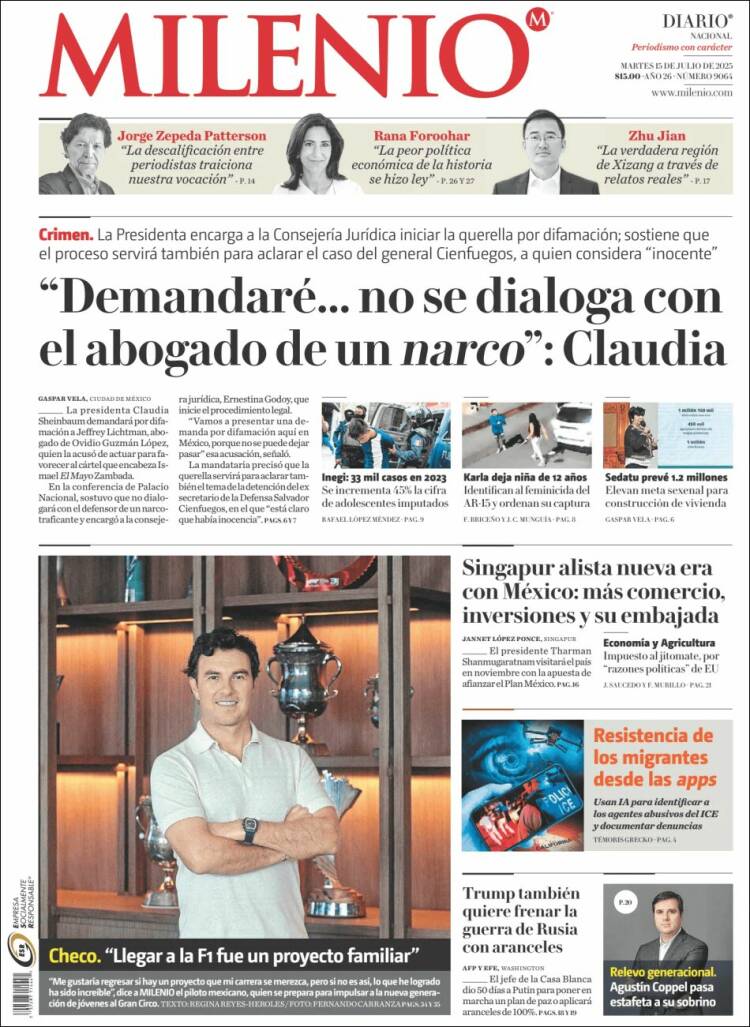 Portada de Milenio (México)