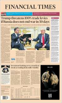 Portada de Financial Times (Royaume-Uni)