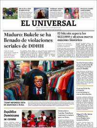 Portada de Universal (Venezuela)
