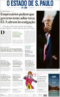 Portada de O Estado de São Paulo (Brasil)