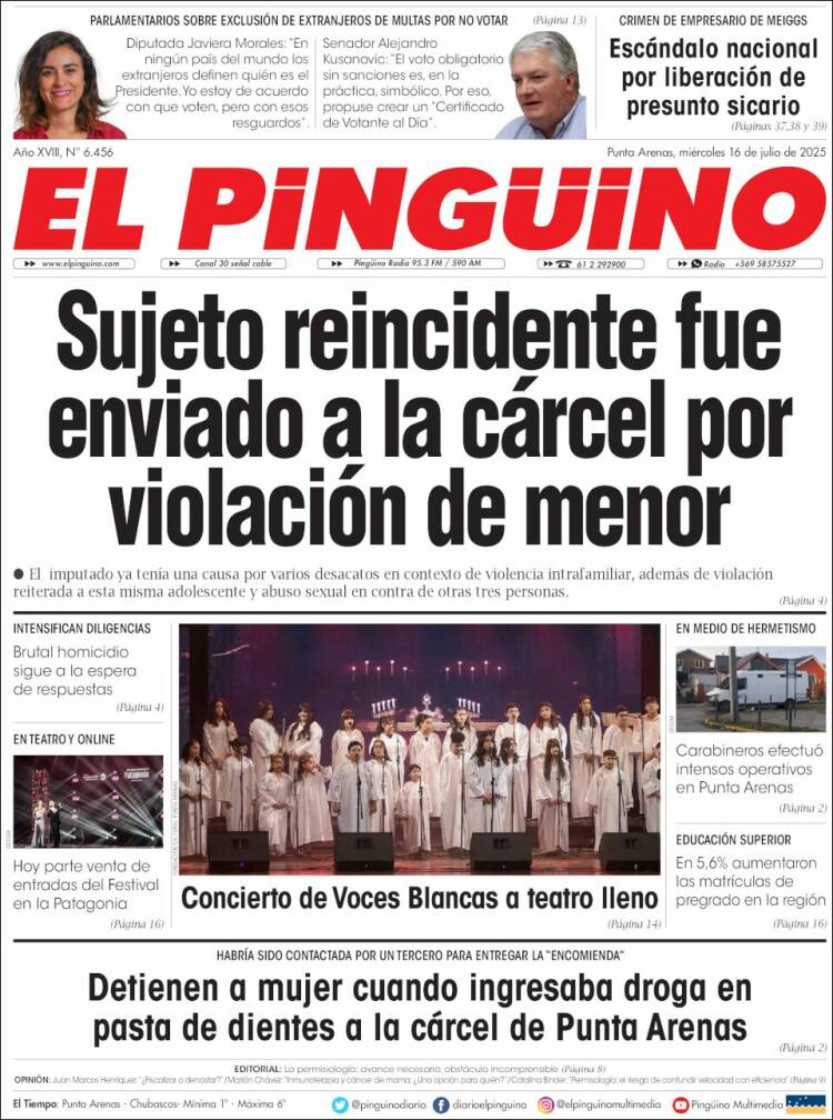 Portada de El Pingüino (Chile)