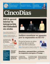 Portada de Cinco Días (Spain)