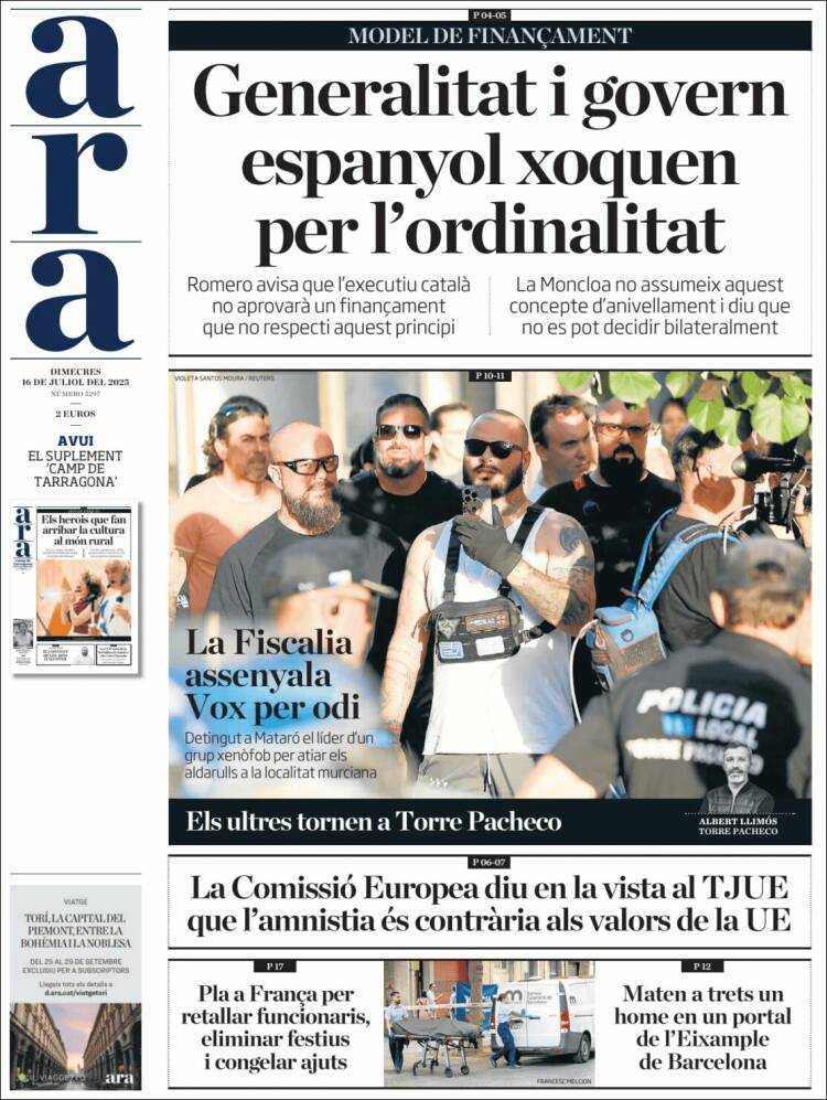 Portada de Ara (Spain)