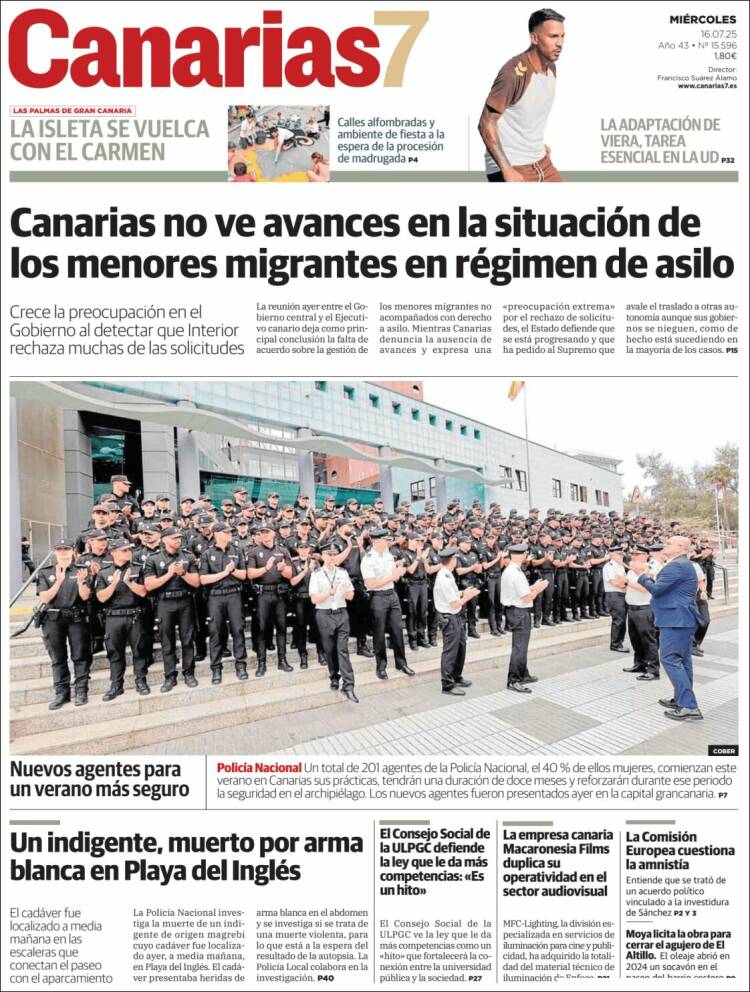 Portada de Canarias 7 (Spain)