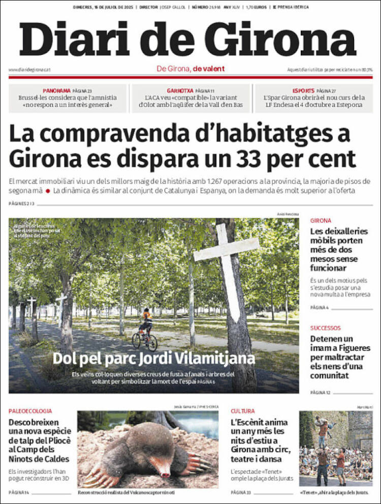 Portada de Diari de Girona (Spain)