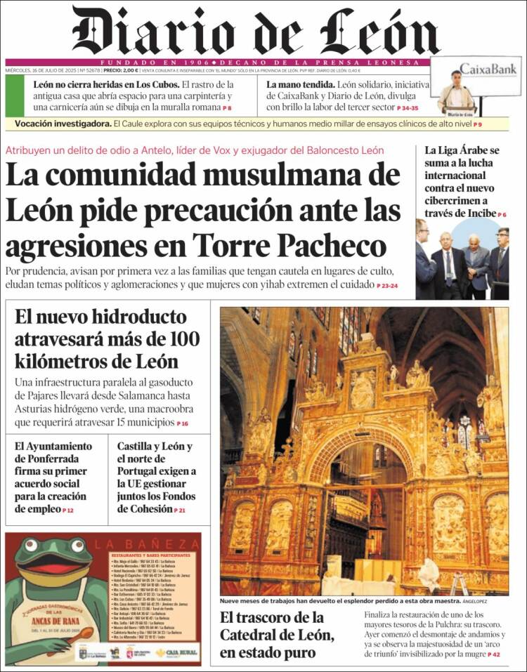 Portada de Diario de León (Spain)