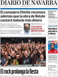 Portada de Diario de Navarra (Espagne)
