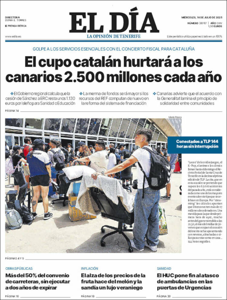 Portada de El Día (Spain)