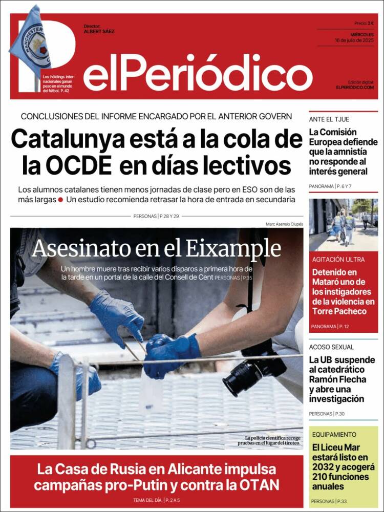 Portada de El Periódico (Spain)