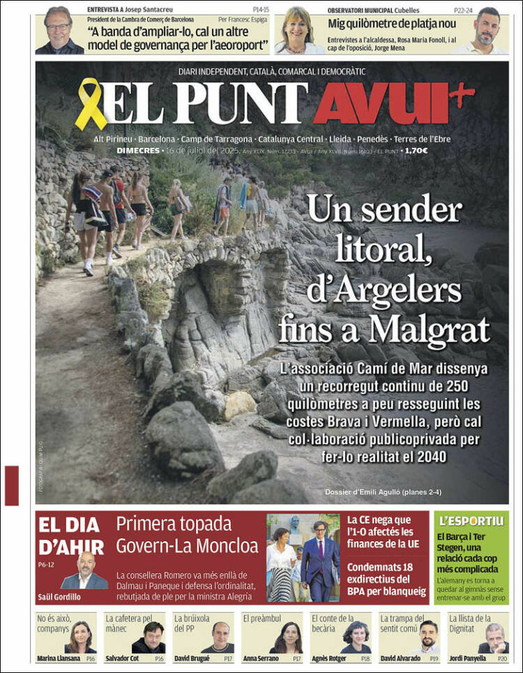 Portada de El Punt Avui (Spain)