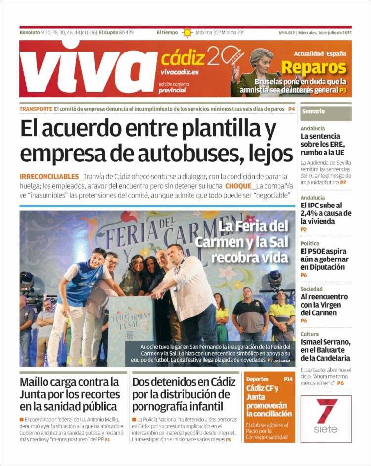 Portada de Información - Cadiz (Spain)