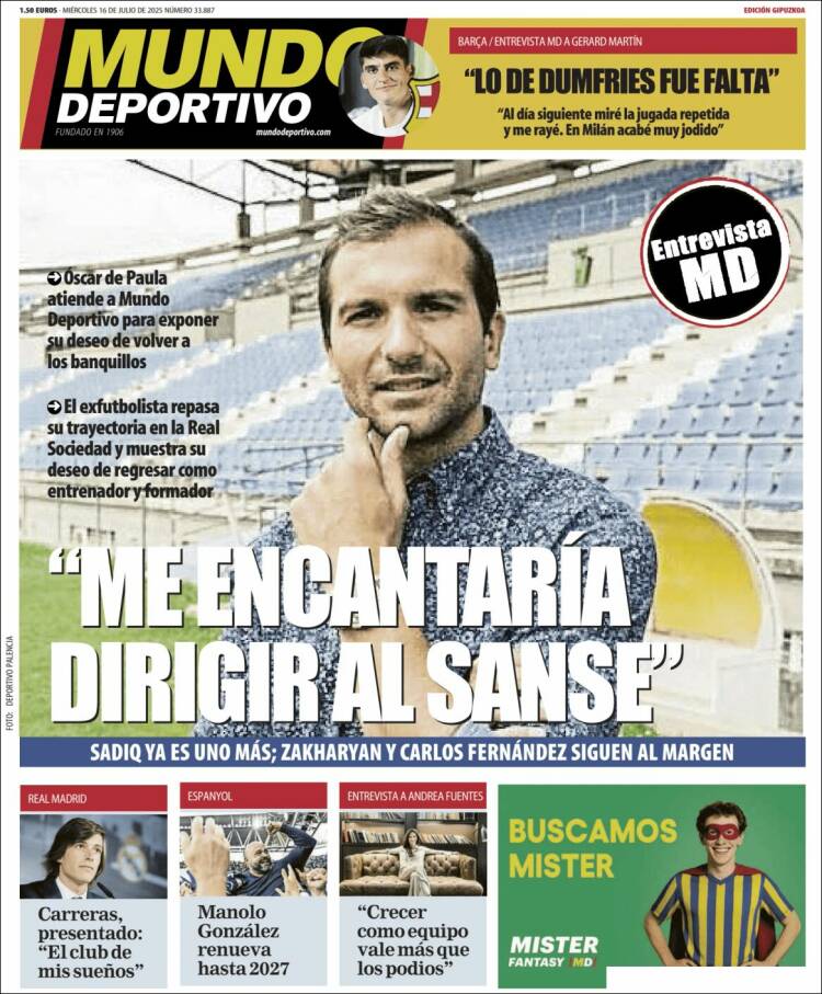 Portada de Mundo Deportivo Gipuzkoa (Spain)