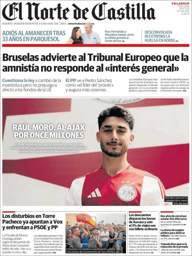 Portada de Norte de Castilla - Valladolid (Spain)