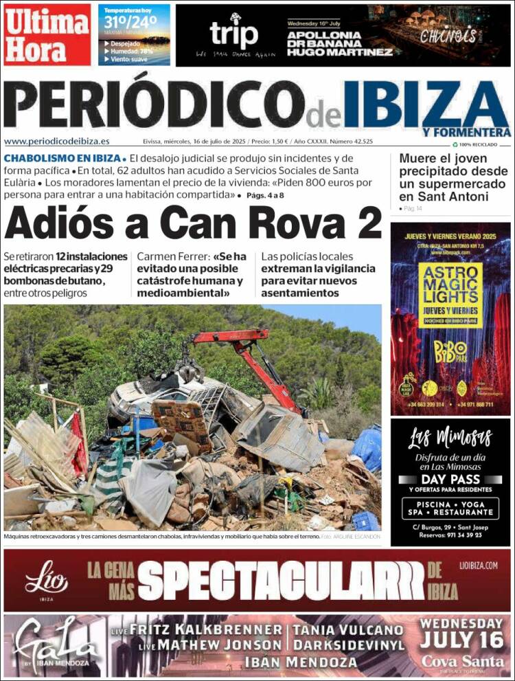 Portada de Periódico de Ibiza (Spain)