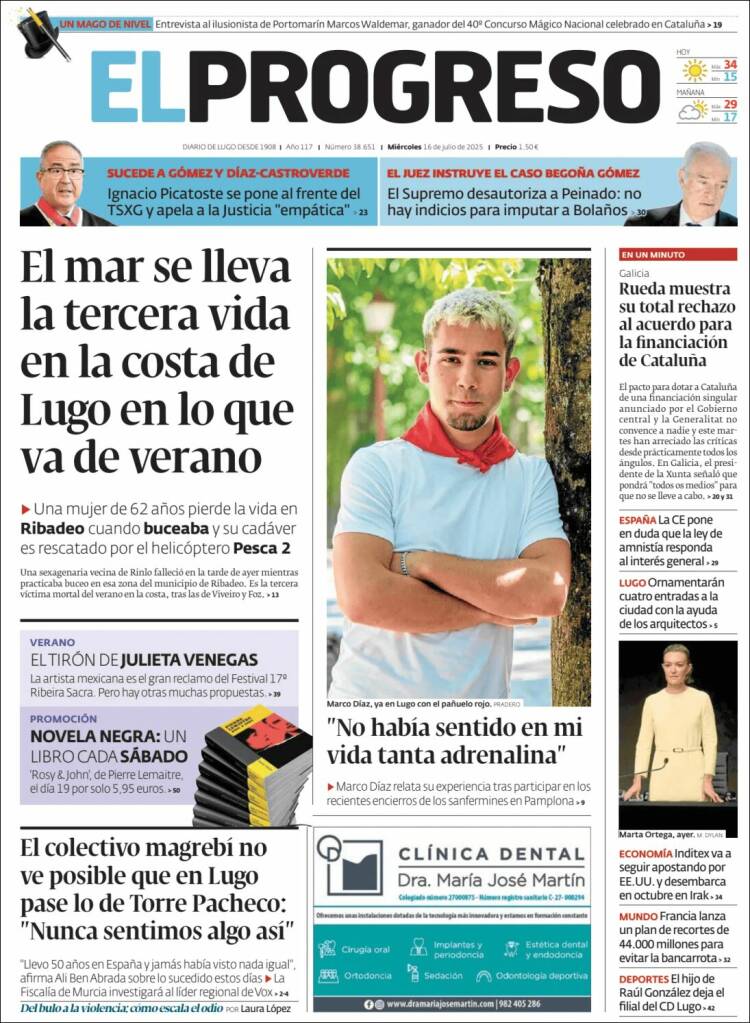 Portada de El Progreso (Spain)