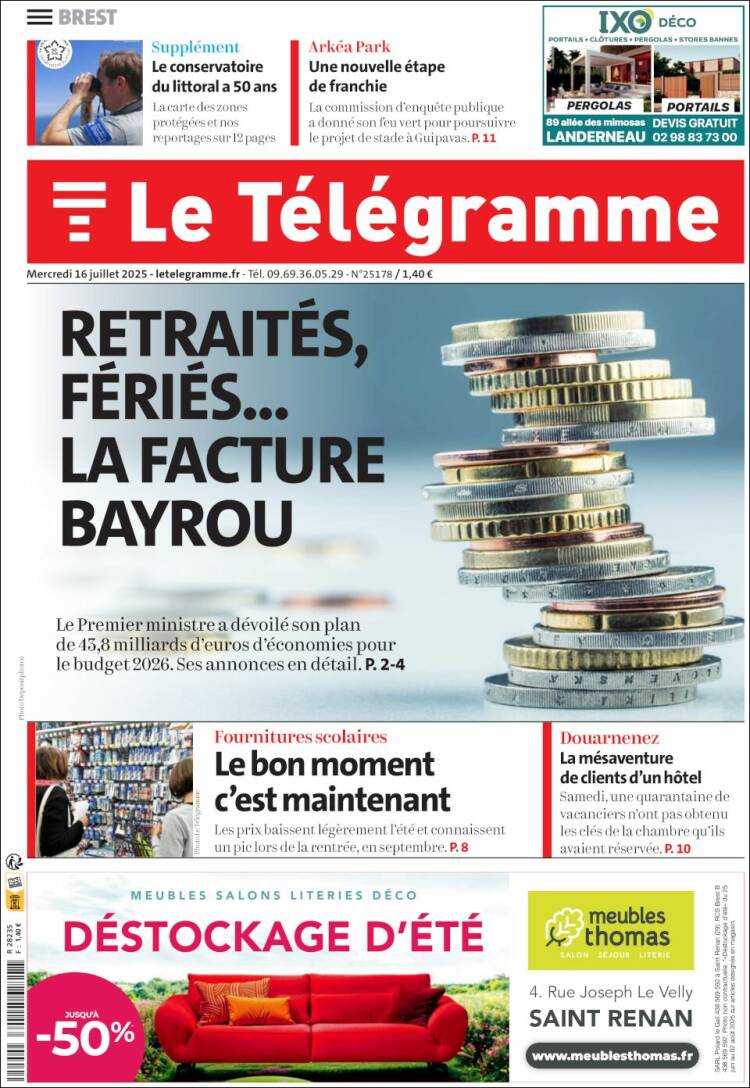 Portada de Télégramme (France)