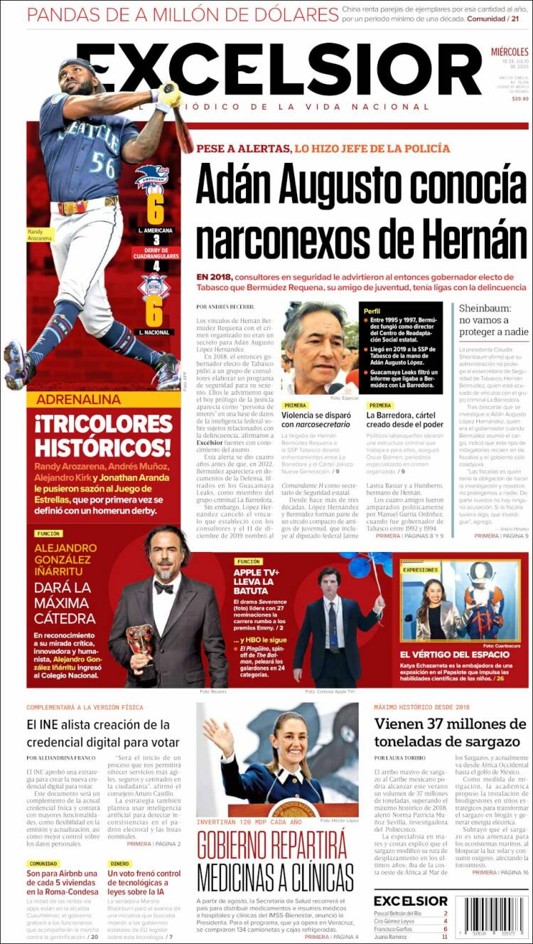 Portada de Excelsior (México)