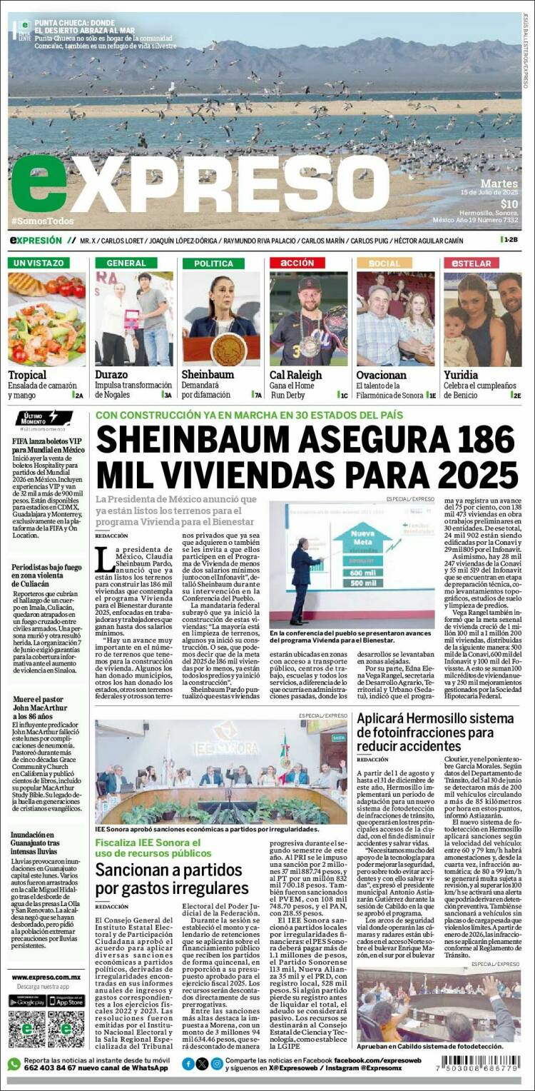 Portada de Expreso (México)