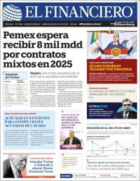 Portada de El Financiero (México)