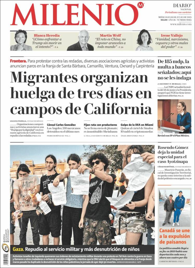 Portada de Milenio (México)