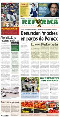 Portada de Reforma (México)