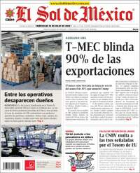Portada de El Sol de México (México)