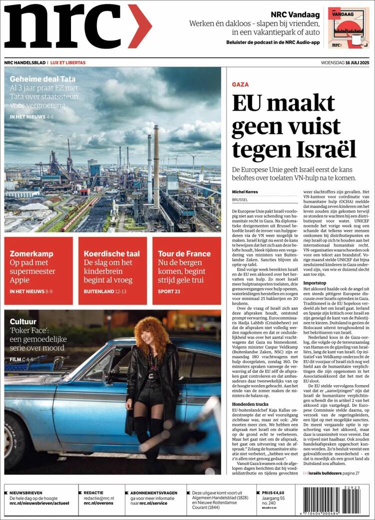 Portada de NRC Handelsblad (Netherlands)