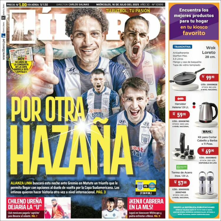 Portada de Líbero (Perú)