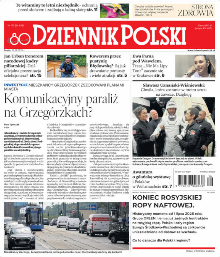 Portada de Dziennik (Pologne)