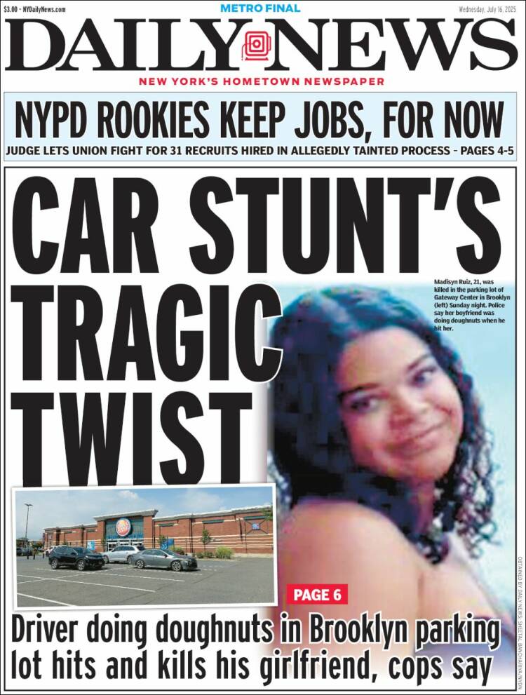 Portada de Daily News - New York (USA)
