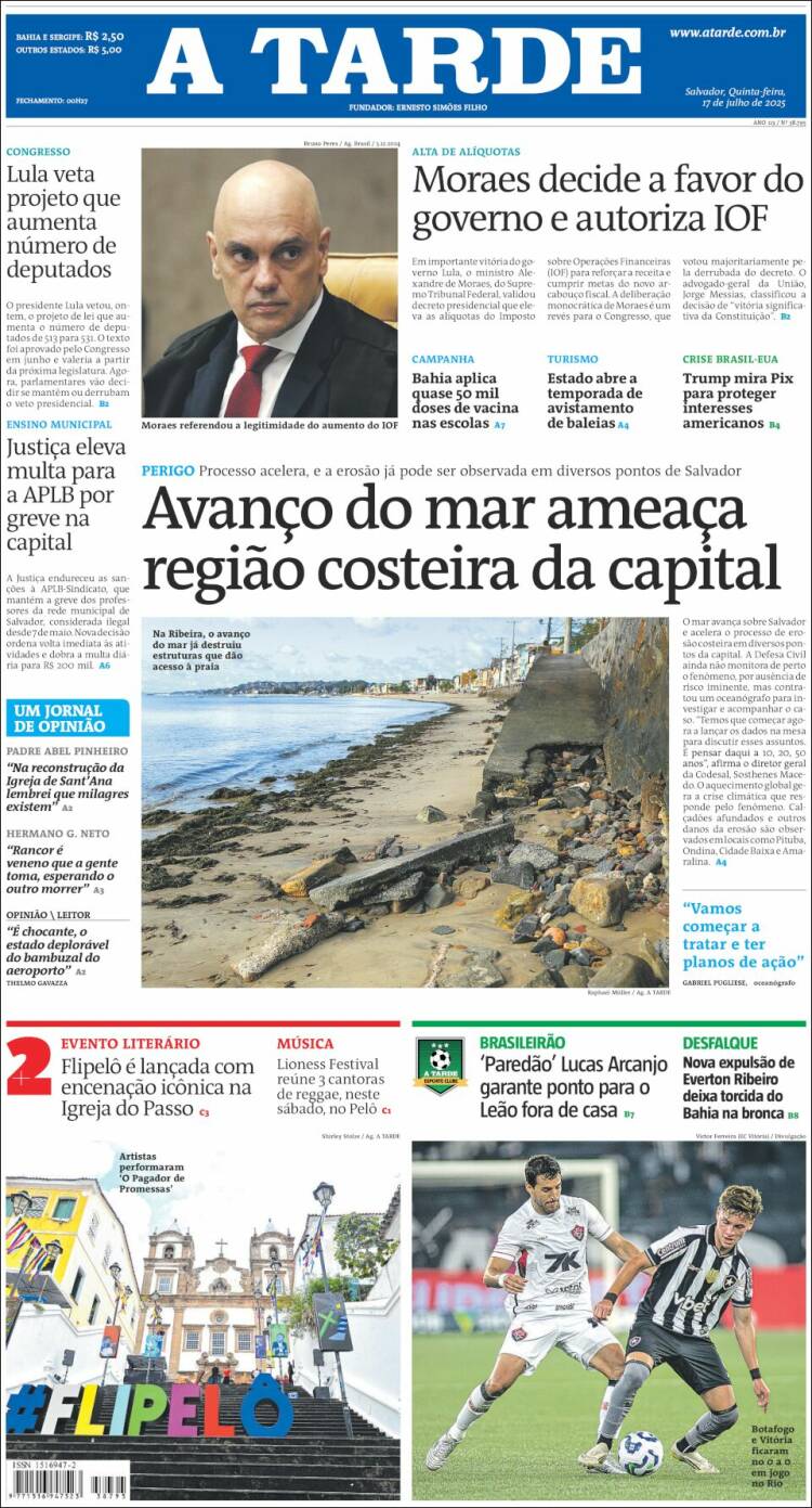 Portada de Diário A Tarde (Brasil)