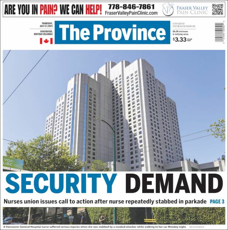 Portada de The Province (Canada)