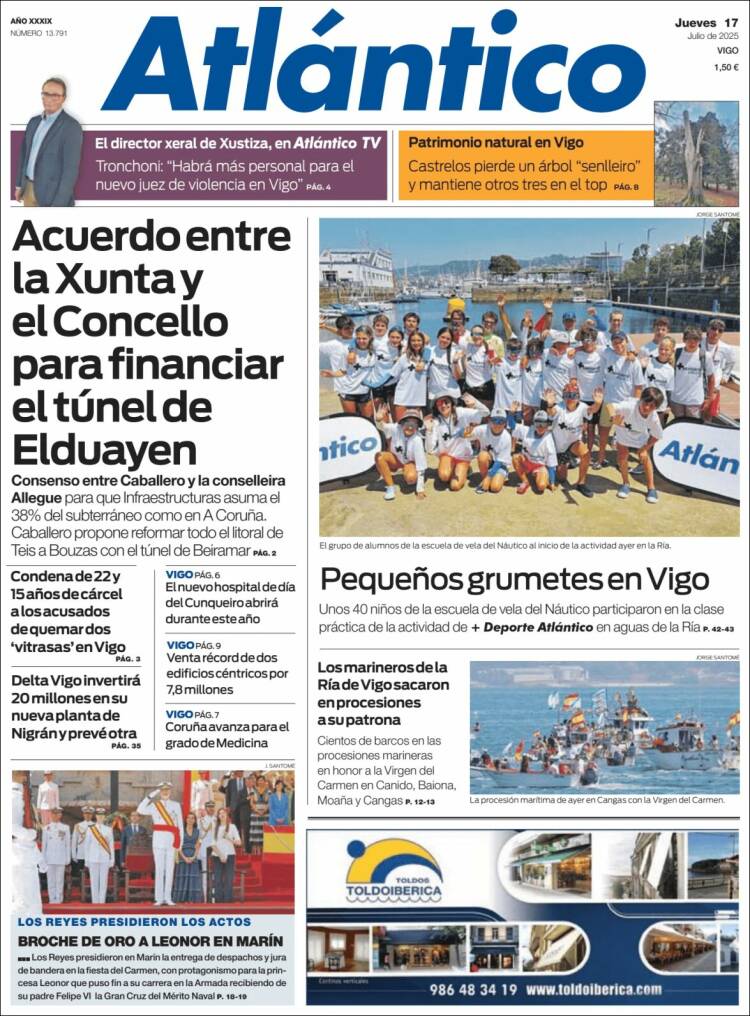 Portada de Atlántico Diario (Spain)