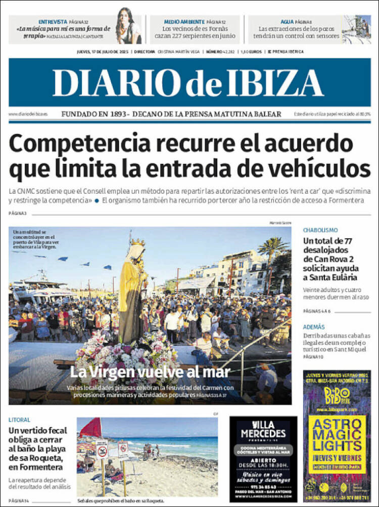 Portada de Diario de Ibiza (Spain)