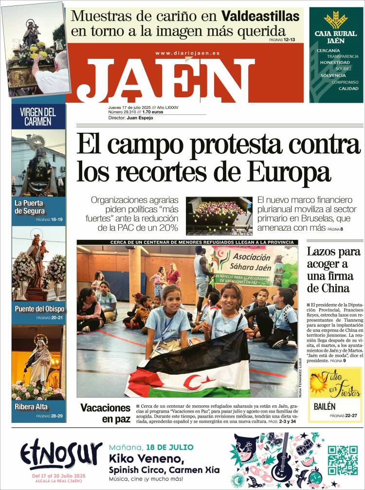 Portada de Diario Jaén (Spain)