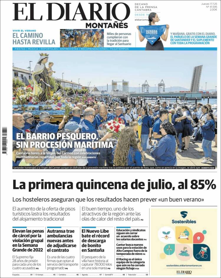 Portada de El Diario Montañés (Spain)