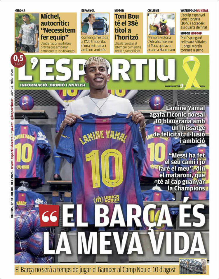 Portada de L'Esportiu (Spain)