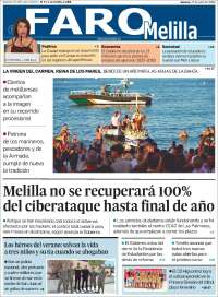Portada de El Faro de Melilla (Spain)