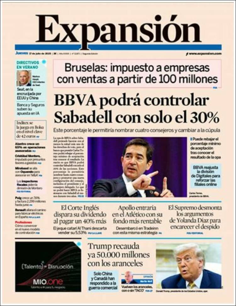 Portada de Expansión (Spain)