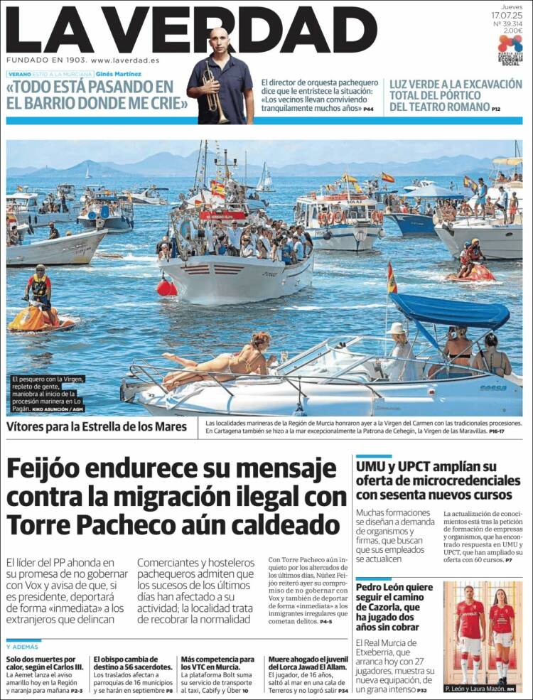 Portada de La Verdad de Murcia (Spain)