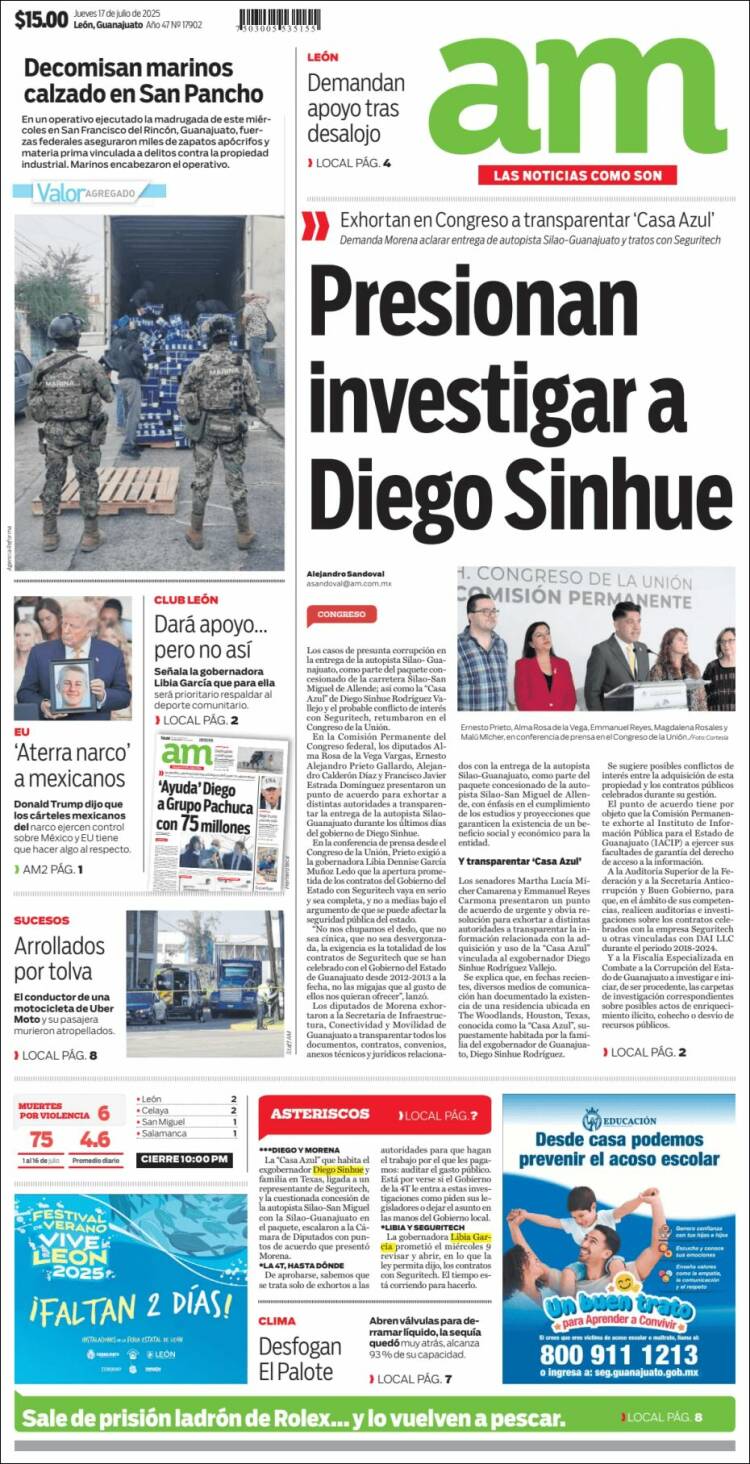 Portada de Al Día A.M. (Mexico)