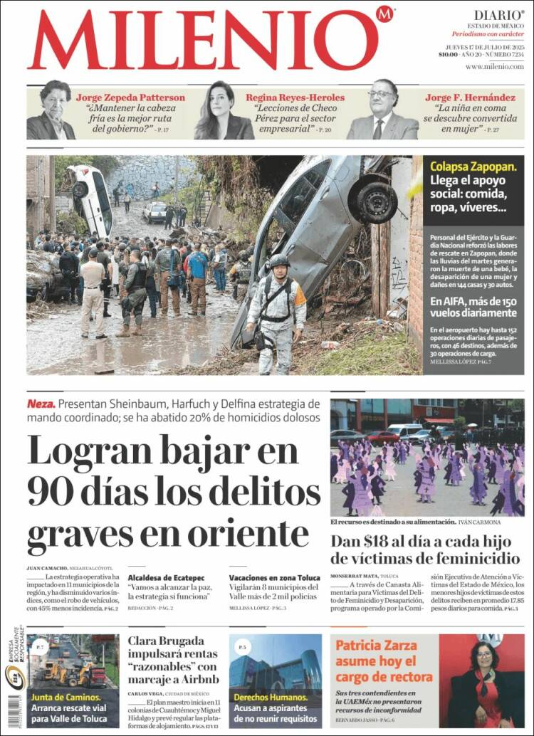 Portada de Milenio - Estado de México (Mexico)